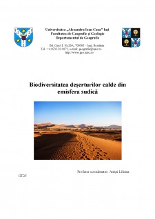 Biodiversitatea deșerturilor calde din emisfera sudică - Pagina 1