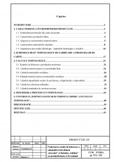 Proiectarea secției de fabricare a salamului crud-afumat Servelat și a Ruladei Jubileu cu productivitatea 1,8 t pe schimb - Pagina 1