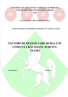 Factori de dezvoltare rurală în Comuna Crăcăoani, Județul Neamț - Pagina 1