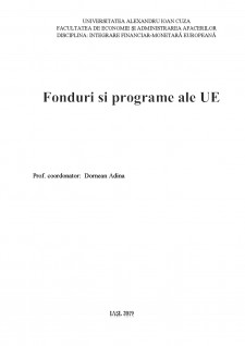 Fonduri și programe ale UE - Pagina 1