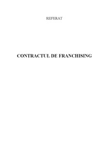 Contractul de Franchising - Pagina 1