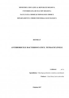 Antibiotice bacteriostatice - Tetraciclinele - Pagina 1