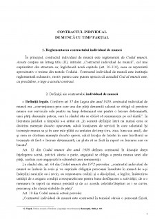 Contractul individual de muncă cu timp parțial - Pagina 1