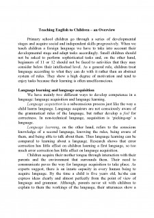 Teaching english to children - an overview - Pagina 1