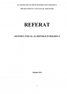 Sistemul fiscal al Republicii Moldova - Pagina 1