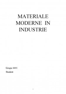 Materiale moderne în industrie - Pagina 1