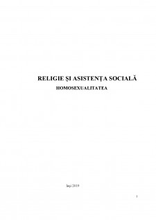 Religie și asistență socială - Homosexualitatea - Pagina 1