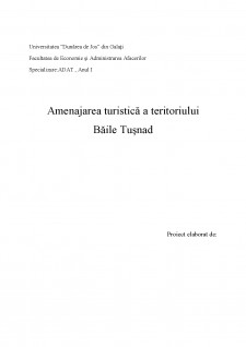 Amenajarea turistică a teritoriului Băile Tușnad - Pagina 1