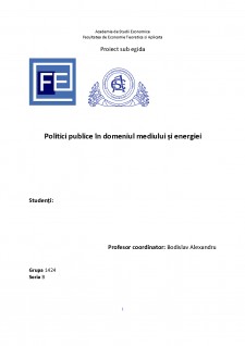 Politici publice în domeniul mediului și energiei - Pagina 1