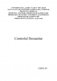 Controlul fitosanitar - Pagina 1