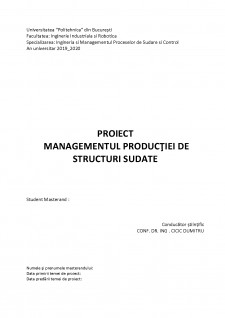 Managementul producției de structuri sudate - Pagina 1