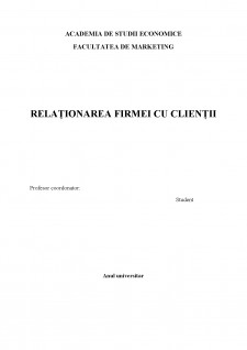 Relaționarea firmei cu clienții - Pagina 1