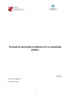 Strategii de marketing și utilitatea lor în organizația publică - Pagina 1
