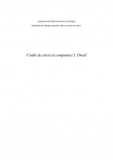 Codul de etică al companiei L'Oreal - Pagina 1