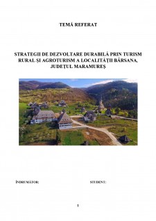 Strategii de dezvoltare turistică a localității Bârsana - Pagina 1