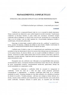 Managementul conflictului - Pagina 1