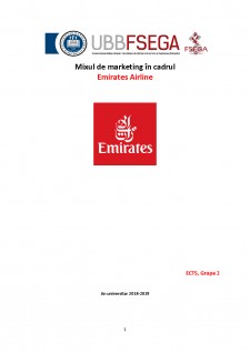 Mixul de marketing - Emirates Airline - Pagina 1