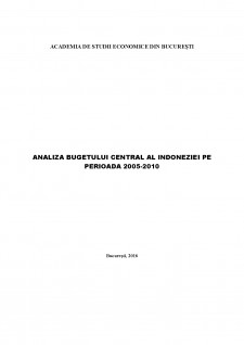 Analiza bugetului central al Indoneziei pe perioada 2005-2010 - Pagina 1