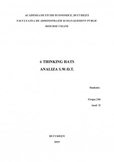 6 thinking hats analiza SWOT - Pagina 1