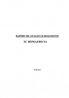 Raport de analiză și diagnostic SC ROMAERO SA - Pagina 1