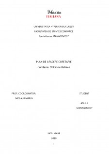 Plan de afaceri cofetărie - Pagina 1
