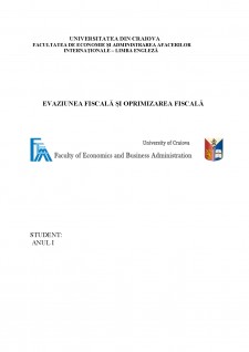 Evaziunea fiscală și optimizarea fiscală - Pagina 1