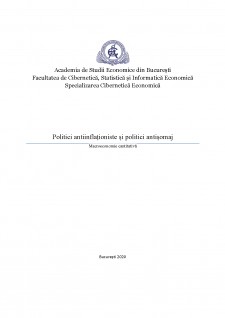 Politici antiinflaționiste și politici antisomaj - Pagina 1