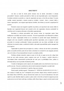 Recrutarea și selecția personalului în SC Sephora Marinopolulos SA - Pagina 2
