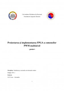 Proiectarea și implementarea FPGA a comenzilor PWM multinivel - Pagina 1