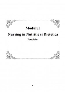 Nursing în nutriție și dietetică - Pagina 1