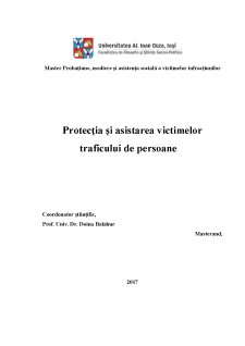 Protecția și asistarea victimelor traficului de persoane - Pagina 1