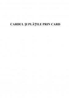 Cardul și plățile prin card - Pagina 1