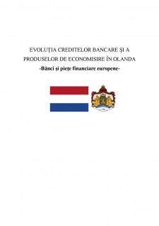 Evoluția creditelor bancare și a produselor de economisire în Olanda - Pagina 1