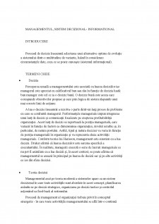 Managementul, sistem decizional-informational - Pagina 2