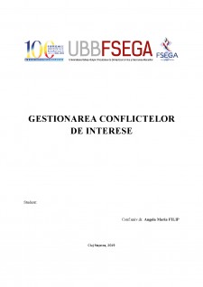 Gestionarea conflictelor de interese - Pagina 1