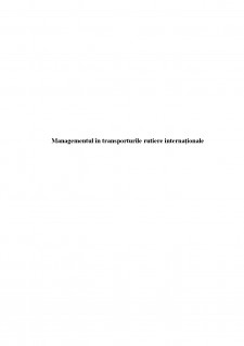 Managementul în transporturile rutiere internaționale - Pagina 1