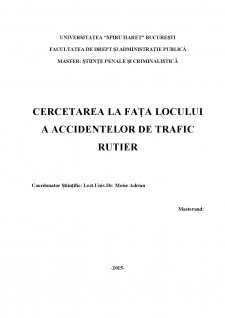 Cercetarea la fata locului a accidentelor de trafic rutier - Pagina 2