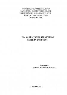 Managementul serviciilor - Pagina 1