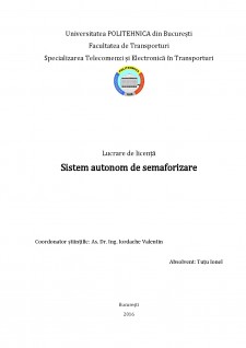 Sistem autonom de semaforizare - Pagina 1