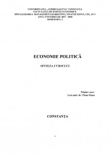 Economie politică - Pagina 1