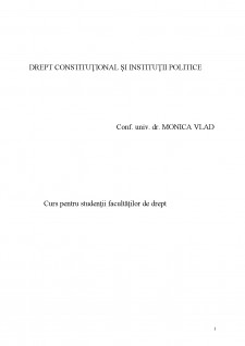 Drept constituțional și instituții politice - Pagina 1