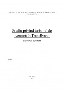 Studiu privind turismul de aventură în Transilvania - Pagina 1