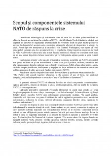Scopul și componentele sistemului NATO de răspuns la crize - Pagina 1