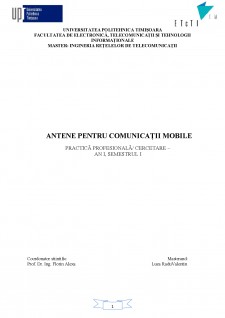 Antene pentru comunicații mobile - Pagina 1