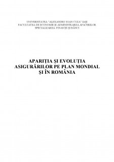 Apariția și evoluția asigurărilor pe plan mondial și în România - Pagina 1