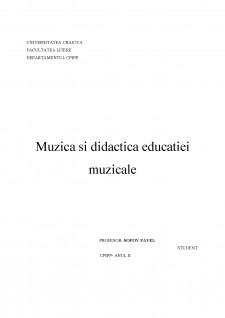 Muzică și didactica educației muzicale - Pagina 1