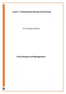 Tesco Business and Management - Pagina 1