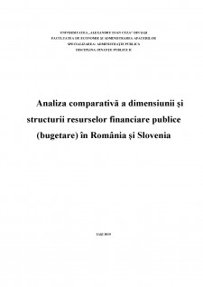 Analiza comparativă a dimensiunii și structurii resurselor financiare publice în România și Slovenia - Pagina 1