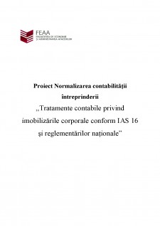 Tratamente contabile privind imobilizările corporale conform IAS 16 și reglementărilor naționale - Pagina 1