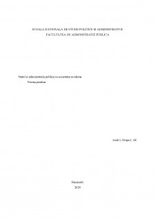 Statul și administrația publică în societatea modernă - Normă juridică - Pagina 1